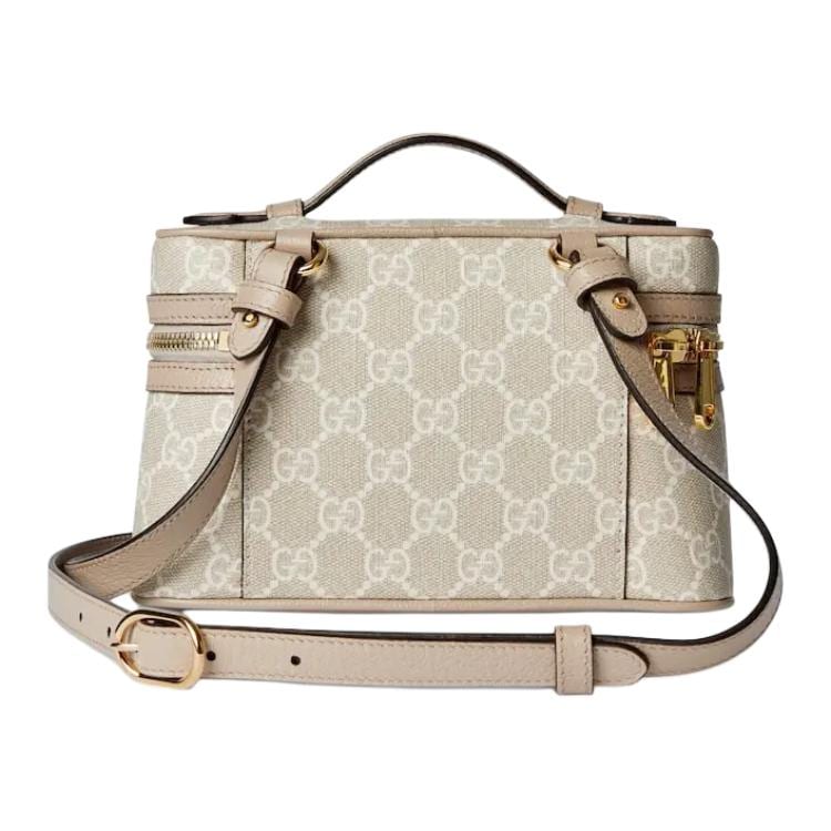 GUCCI Ophidia Canvas Box Bag, Handbag, Crossbody Bag, Shoulder Bag Extra Mini Women's Beige & White 816357-2ZGMN-9643