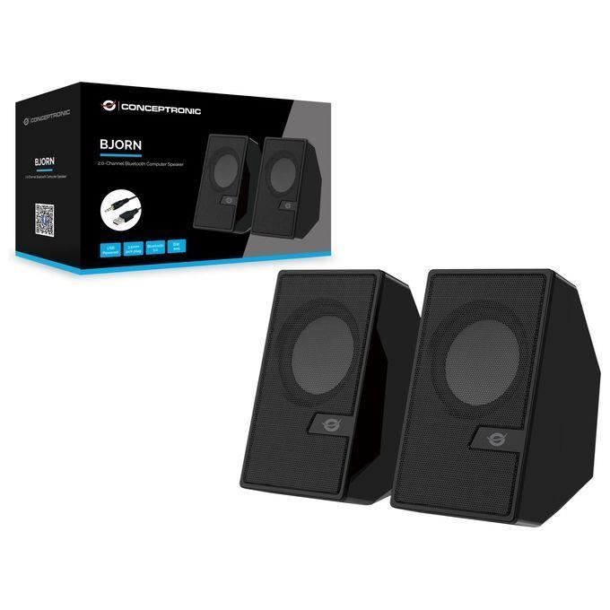 Haut-parleurs de PC - Conceptronic - BJORN02B - Noir - Bluetooth - 2 Haut-parleurs