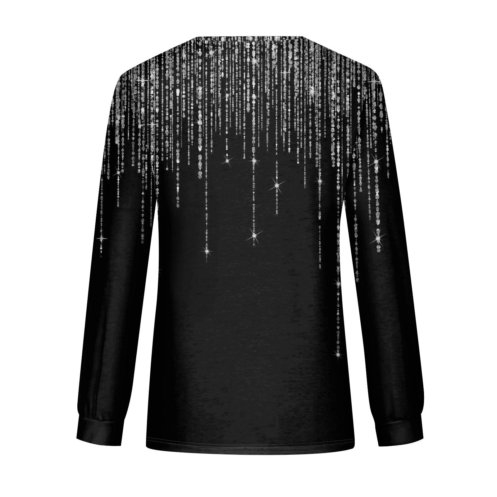 Женская повседневная плиссированная футболка с круглым вырезом и длинными рукавами — фото 6