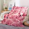 Tropical Elegance Flannel Throw Blanket Soft Flamingo Design All Season Cozy Comfort for Resort Style Decor Gift