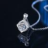 S925 Sterling Silver Moissanite Necklace for Women Rotating Windmill Pendant 1 Carat D Color Fashion Collarbone Chain Gift