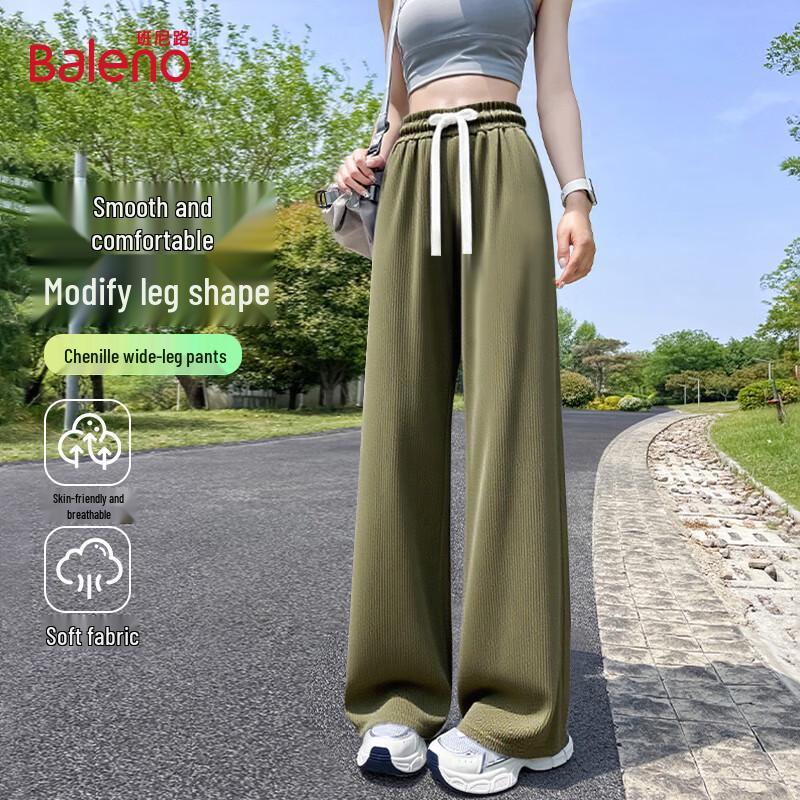 Baleno Women s High-Waist Drape Chenille Wide-Leg Pants S
