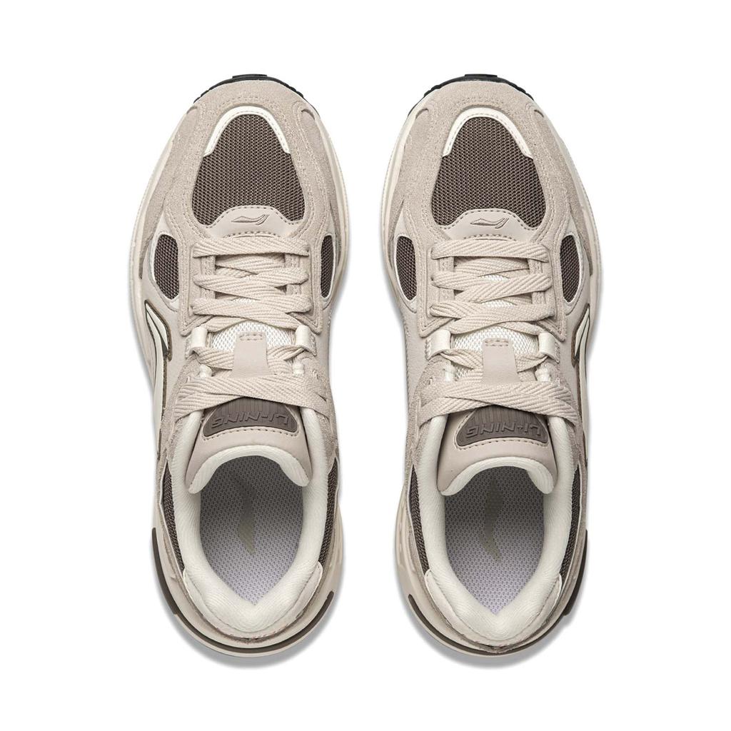 New LiNing Wind Rider 2.0 Anti Slip Wear Resistant Low Top Casual Shoes Women's Moonlight Gray/Mushroom Umber AGCU340-4