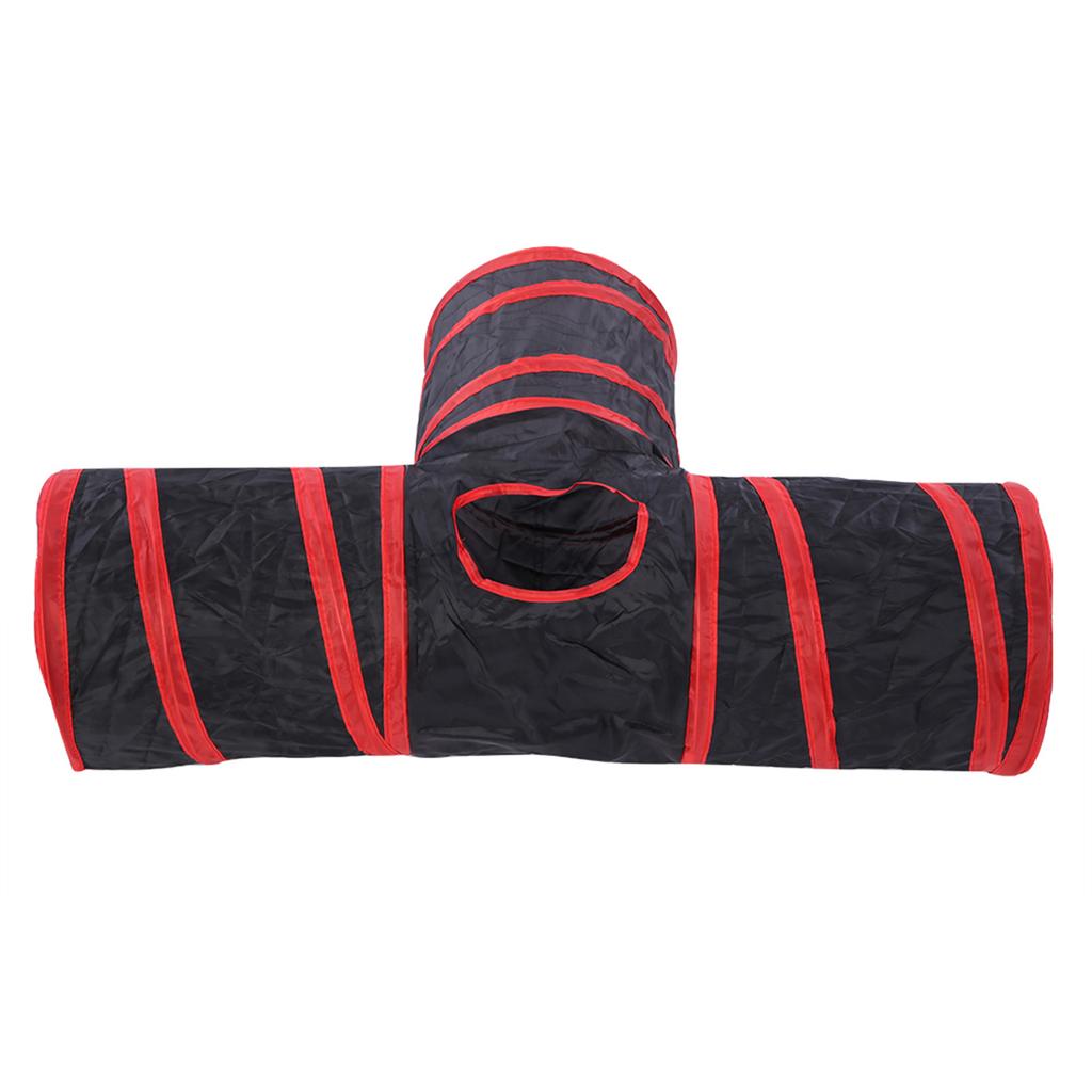 Vikbar 3-vägs kattlektunnel Leksak Inomhus Utomhus Husdjur Interaktiv Träningsleksak 03#