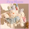 Princess Style Cartoon Bunny Plush Toy With Keychain For Girls Gift And Bag Decor