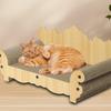 Curved Lounge Scratcher Cat Corrugated Feline Low Shedding Pet