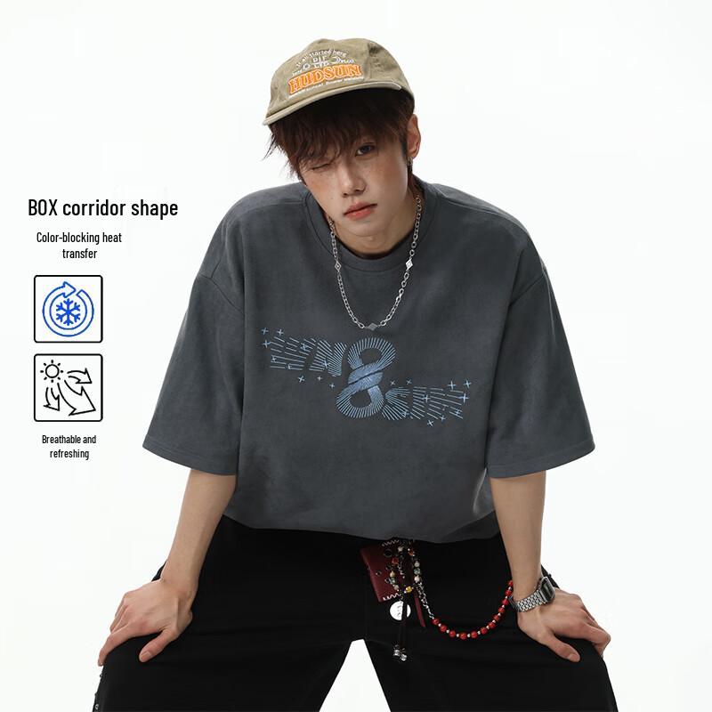 MEDE Men s American Style Printed Short Sleeve T-Shirt 2XL
