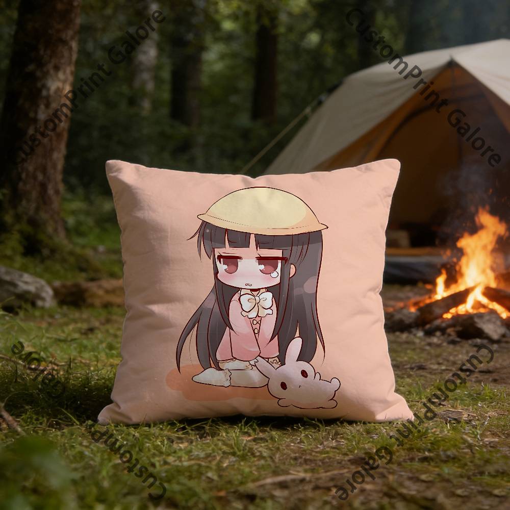 Kaguya Houraisan Polyester Printed Pillow Cover Square 30 35 40 45 50 55 Cm Soft for Sofa Bed Car Home Decor
