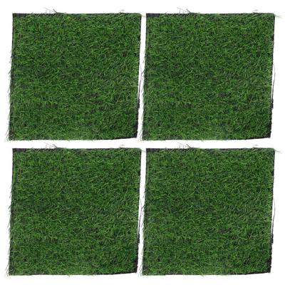 4 Stück Künstliche Pflanze Gras Rasen Rasenteppich DIY Miniatur Landschaft Dekoration 25x25cm
