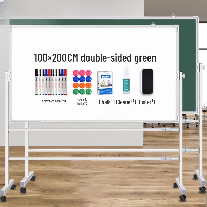 ZhuChuang JingPin Office Whiteboard and Blackboard with Stand