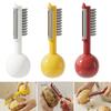 2 In 1 Standing Vegetable Peeler with Brush, Vertical Tumbler Peeler, Multifunctional Potato Apples Peeler, Kitchen Tool