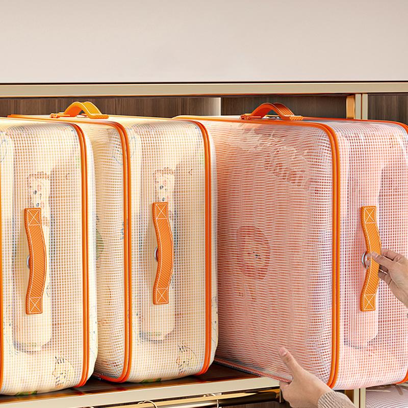 

Прозрачный мешок для хранения одежды, Пластиковый мешок для хранения одеял на молнии, Складной органайзер для шкафа, Мешки для переезда для одеял, постельного белья onesize