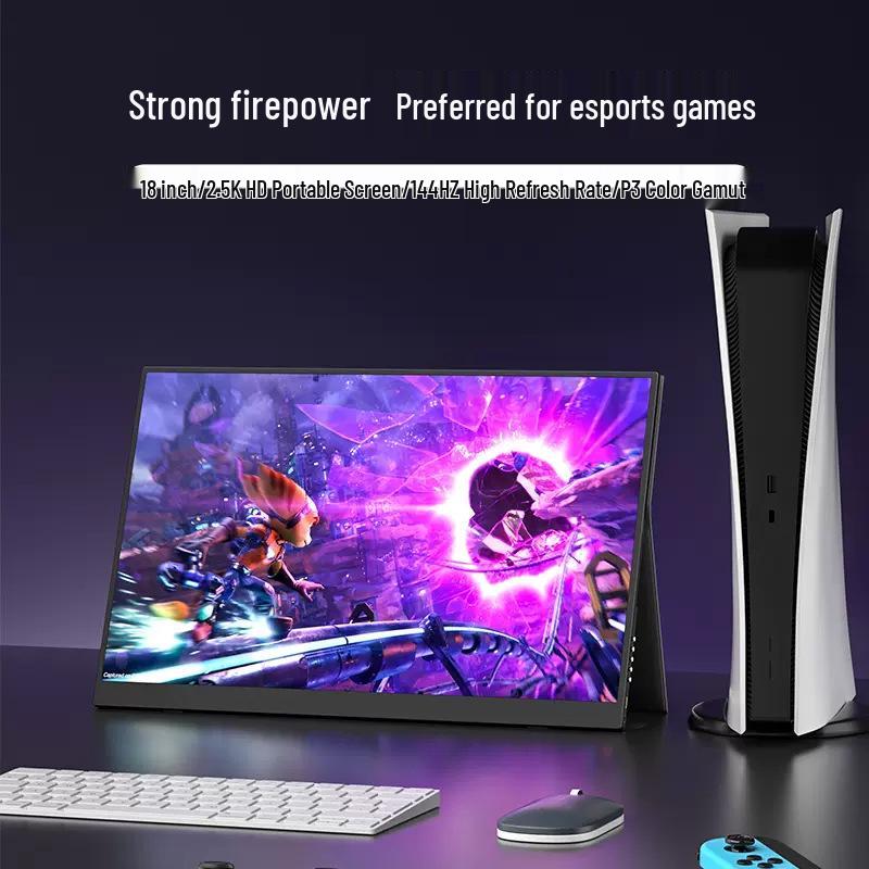 15.6" 2.5K Ultra-HD Wall-Mountable Portable Monitor for Computers & Gaming Consoles