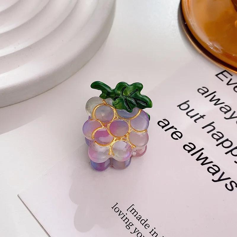 

Новые милые маленькие мини-заколки для волос в виде фруктов, ацетатные заколки для волос для женщин, девушек, заколки-крабы для хвостика, модные аксессуары