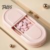 Talos Pill Cutter Splitter, Moisture-Proof Separate 2 in 1 Case, Food-Grade PP Portable Pills Organizer, for Small And Tiny