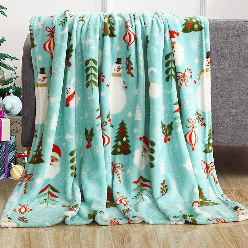 Christmas Throw Blanket,Flannel Snowflake Gingerbread 2024 Xmas Fleece Blanket,Winter Warm Soft Plush Blanket For Couch Sofa Bed