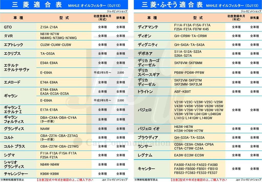 [Set aus 2 Stück] Filterelement Mitsubishi Subaru Mazda Nissan Toyota Honda Isuzu