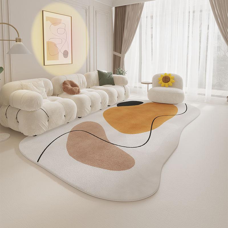 Unregelmäßiger Wohnzimmerteppich Schlafzimmer Bettvorleger Couchtischteppich Haushalt Langlebig und Pflegeleicht