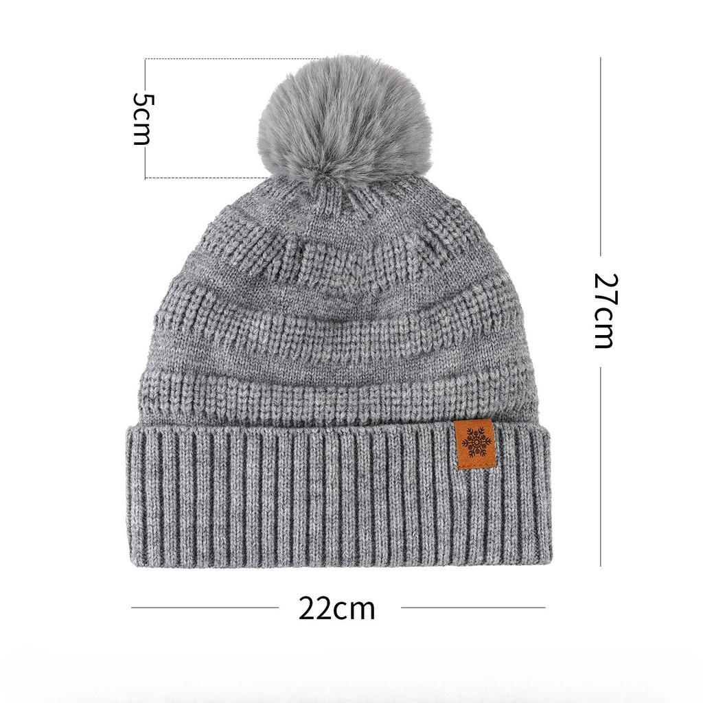 Ladies' Autumn Winter Knitted Hats Warm Outdoor Cold Resistant Woolen Pullover Hats Fashionable Comfortable Versatile Hats