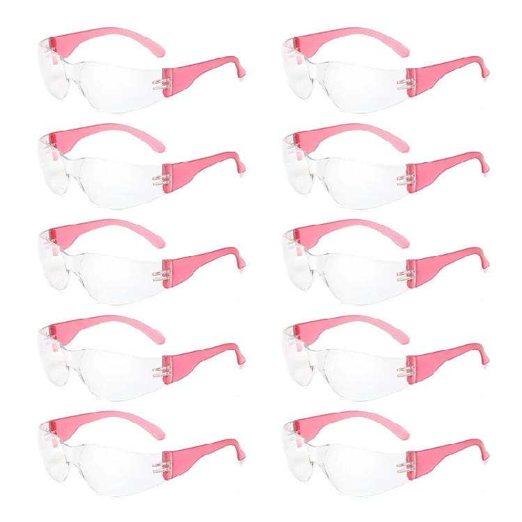 10Pcs Kids Safety Glasses Impact Resistant Protective Goggles Clear Lens Eyewear for Science/School/Landscaping