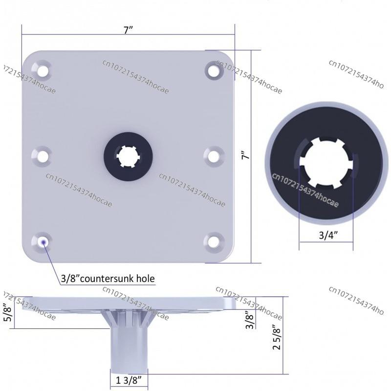 3/4 Marine, Swivel, Seat Mount Base Boat Seat Base