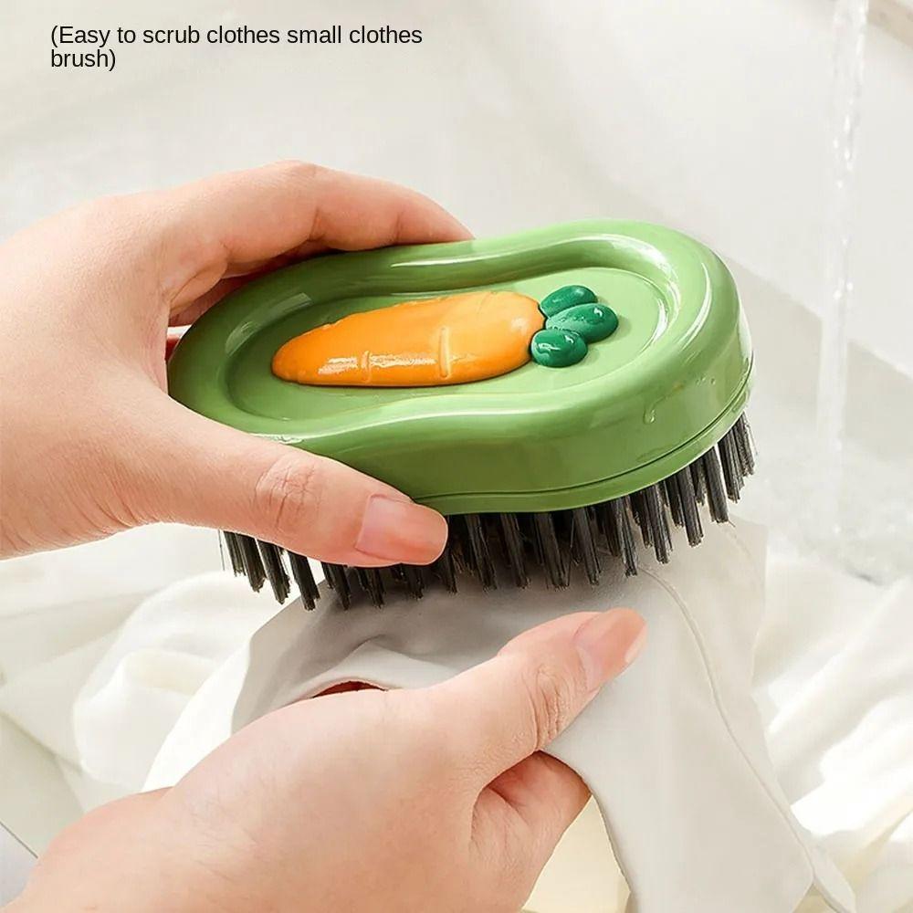 3 in 1 Soap Holder Back Scrubber Kit Wall Mount Carrot Soap Box with Soft Brush Stain Removal Comfortable