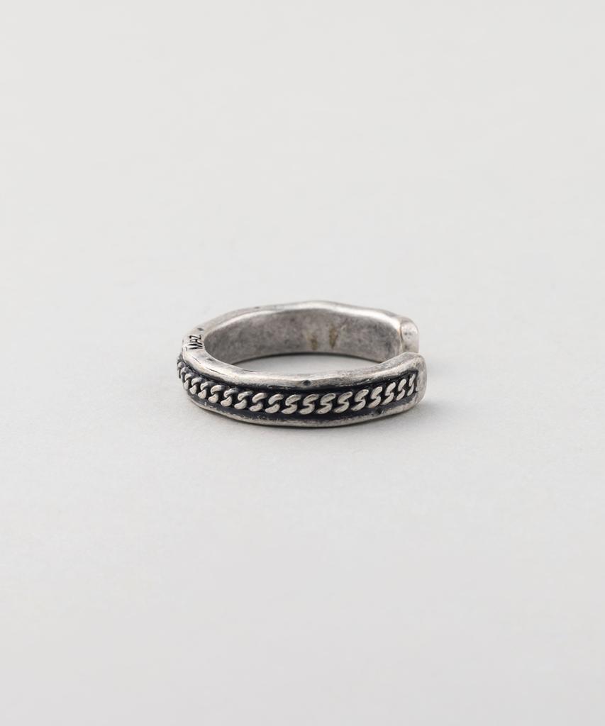 Maz Antique Curved Chain Open Ring