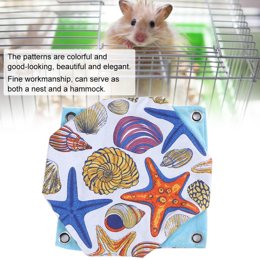 Double Layer Breathable Squirrel Hanging Bed Pet Hammocks for Hamster Guinea Pig(Type B )
