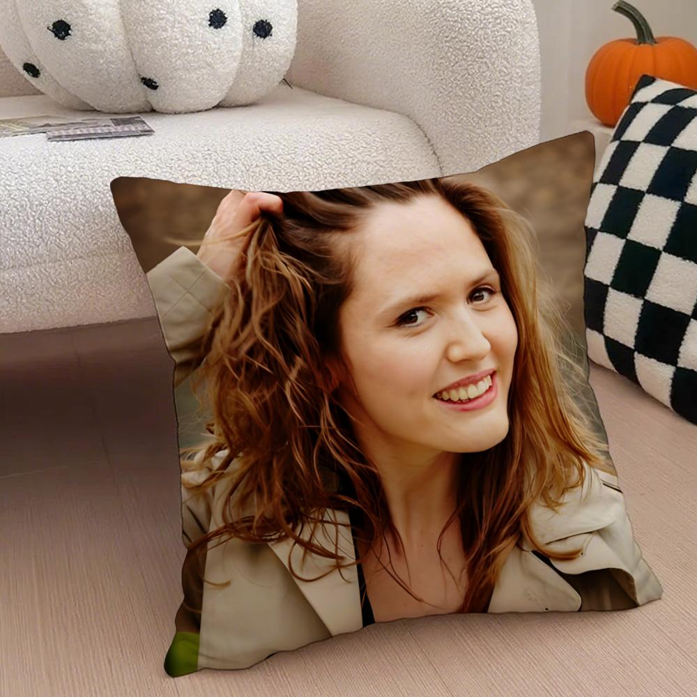 EEmily Cox Cushion Cover Throw Pillow Cover Hidden Button Durable Polyester Chair Cushion