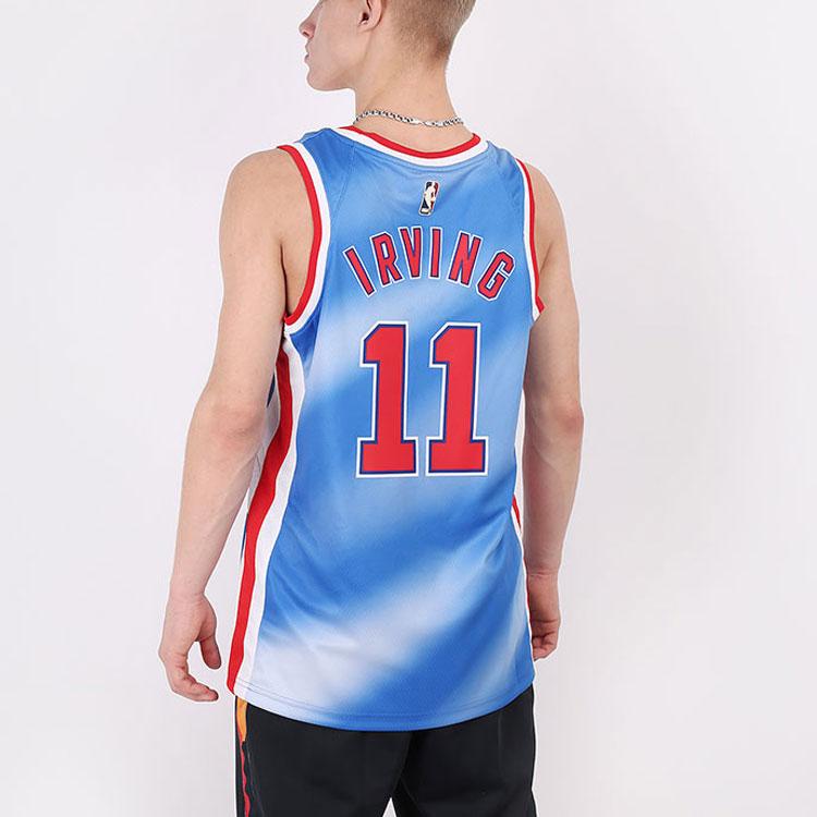 Nike NBA Classic Straight-Fit Basketball Jersey, Kyrie Irving #11, Fan Edition Men Tops Blue CQ4253-403