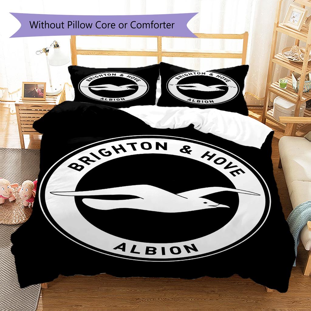 Brighton Muster Bettwäsche, Steppbett Set Bettbezug Kissenbezug Zuhause Geburtstagsgeschenk (1 Bettbezug + 2 Kissenbezüge, ohne Füllung)
