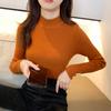 Autumn/winter Semi-turtleneck Pullover Knitted Women Sweater Casual Solid Color Slim Fit Bottoming Shirt Fashion Inner Office Lady Clothing