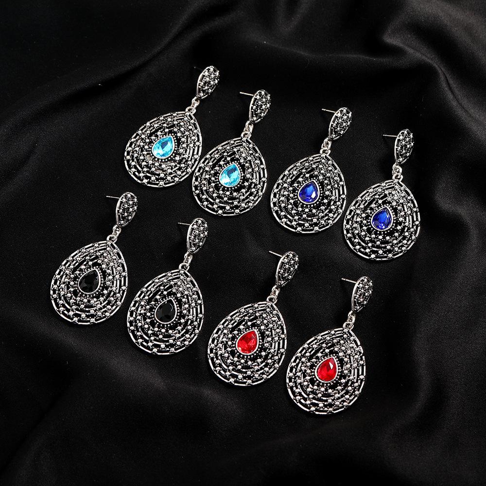 Böhmische Vintage Tropfen Diamant Ohrstecker