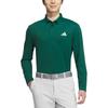 Adidas Aeroready Golf Long Sleeve Polo Shirt Men tops Forest-Green IM6416