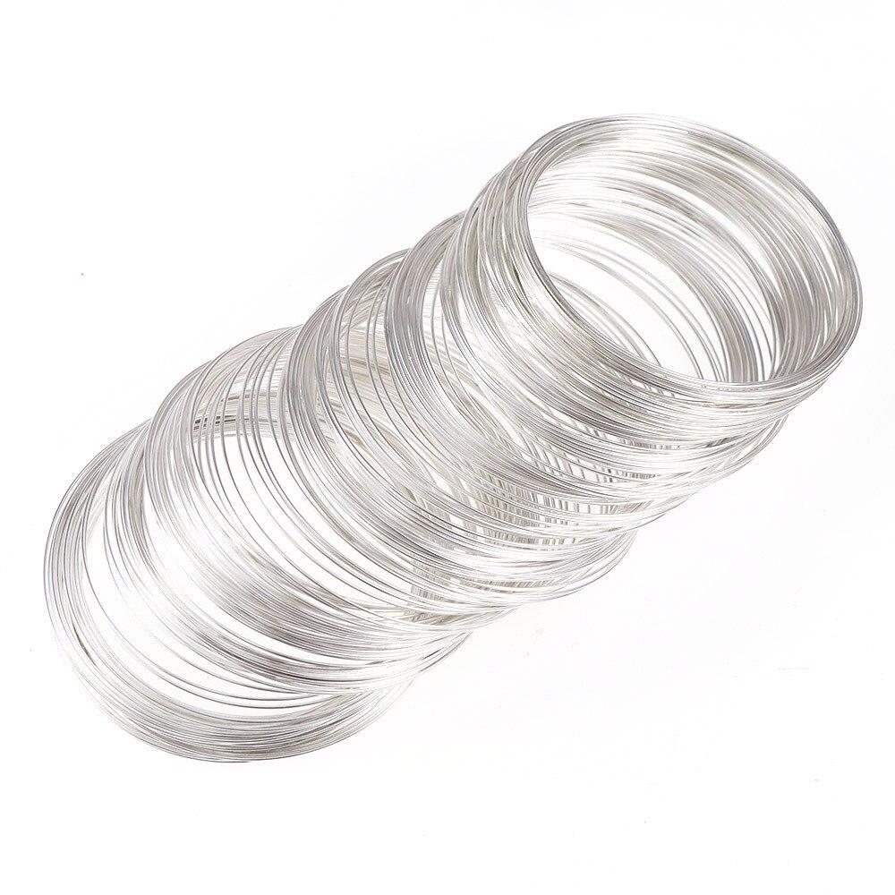 100pcs Loops Jewelry Wire Memory Beading Wire Cuff Bangle Bracelet For Jewelry Making Bracelet Necklace DIY Crafts Making