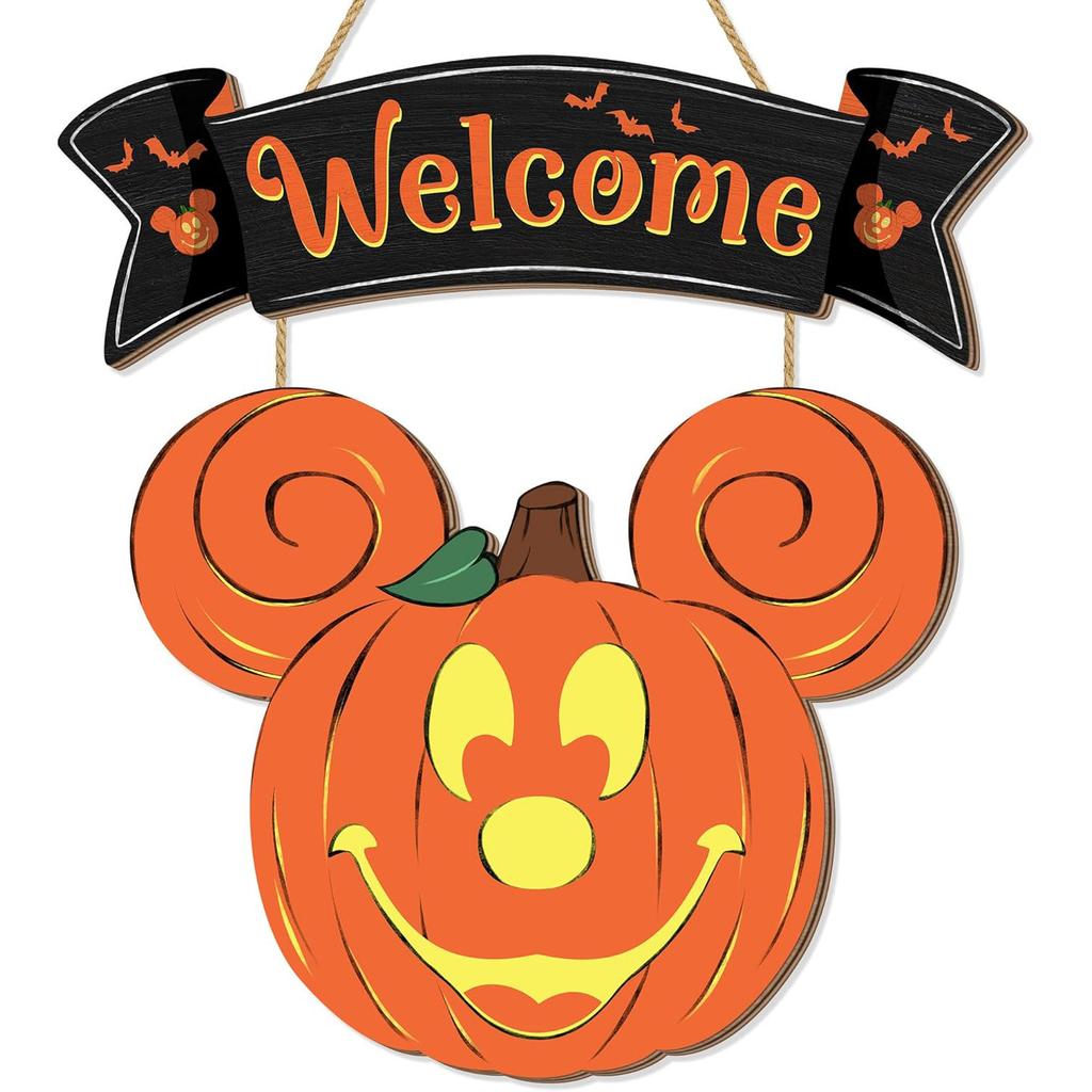 Wooden Halloween Pumpkin Hanging Sign Door Wall Decor Party Home Garden Decoration