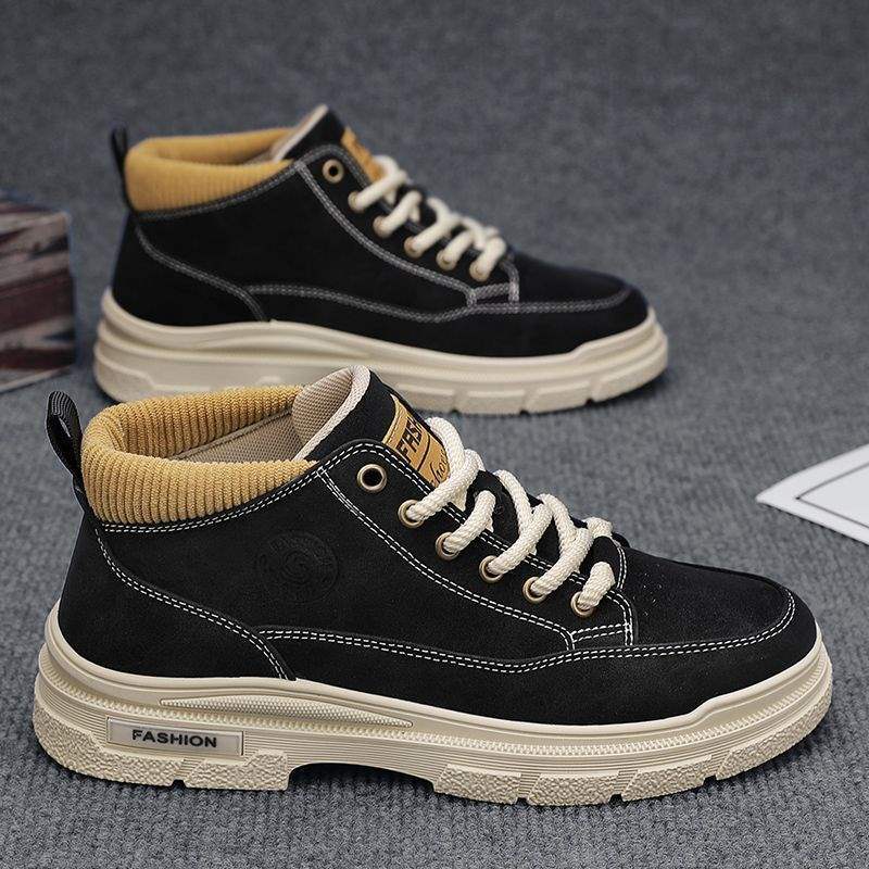 Men's Shoes 2025 New Velvet Warm Work Leisure Sports Board Shoes Autumn and Winter Low-top Labor Insurance Tooling Martin Boots