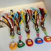 Cute and Funny Sausage Mouth Color Korean Bag Pendant Couple School Bag Keychain Contrast Color Pendant