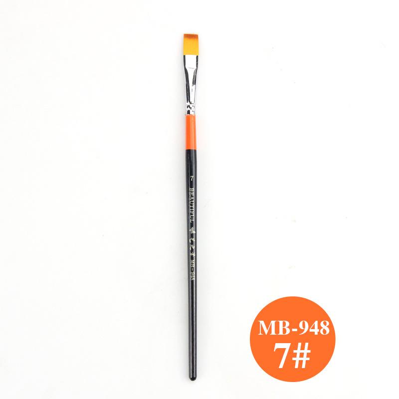 Yi Zhi Bi 948 Nylon Flat Brush for Art: Sketching, Manga, Gouache, Oil, Acrylic, Watercolor