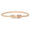 Gold Silver Metal Slim Belt Elastic Waist Chain For Women Formal Casual Outfit Enhancement