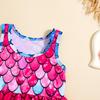 Exclusive Girls' Fish Scale Print Swimsuit Set