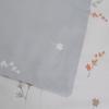 Cotton satin bedding 220x200 Luxury Premium Perimelis white with delicate gray flowers