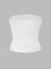 Plus Size Strapless Slim-Fit Tank Top - Solid Color