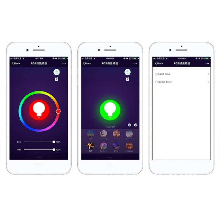 Tuya for Smart Plug EU RGB Wifi Intelligent Socket Voice&APP Control for Alexa L