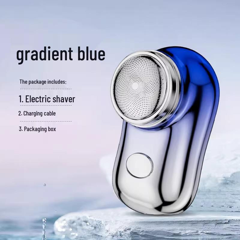 

Compact Waterproof Steel Electric Shaver - Portable Rechargeable Razor for Men