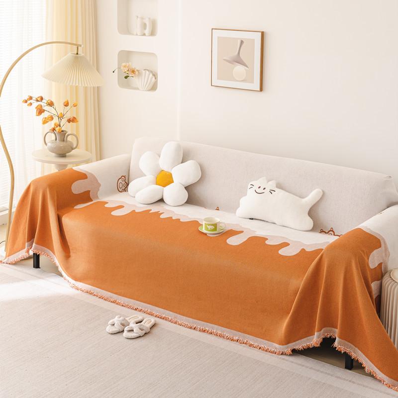 Northern Soft chenille Couch Blanket throw Jacquard woven Dual Sided Covering Furniture cover Settee Rug Three Person Loveseat Quilt Household