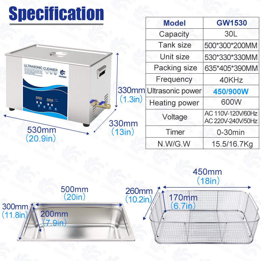Industrial Ultrasonic Cleaner for Laboratory Use - High Power, Small Size, Ideal for Degreasing and Rust Removal