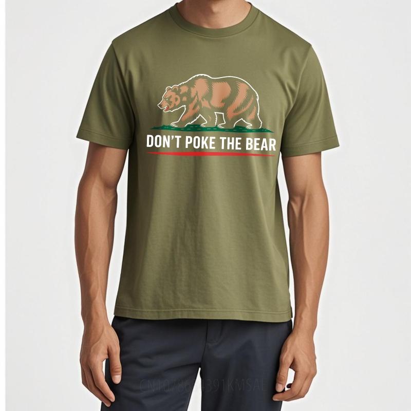 T-Shirt Herren Workout Unisex Kurzarm-T-Shirt Marke Dont Poke The Bear Bären-Grafik Klassische Damen-T-Shirts Grafische Workout-Tops