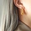 18K Gold Plated Titanium Steel Hip-Hop U-Shaped Striped Earrings
