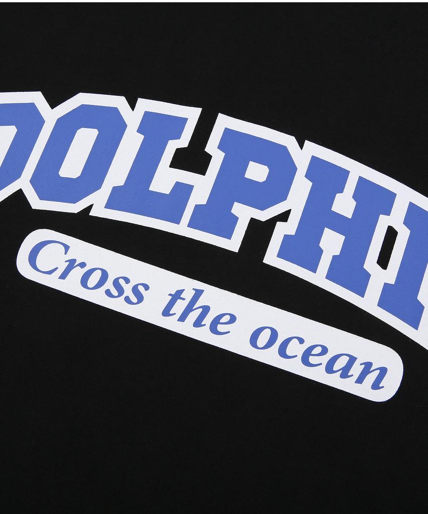 DOLPHIN WAVE APPAREL Dolphin Layered Arch Logo Short Sleeve T-Shirt Black